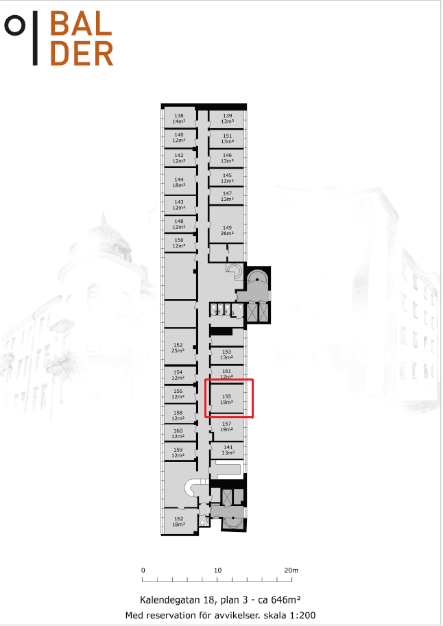 Planritning kontorshotellet, 19 kvm, 1258-5155, rum 155.png