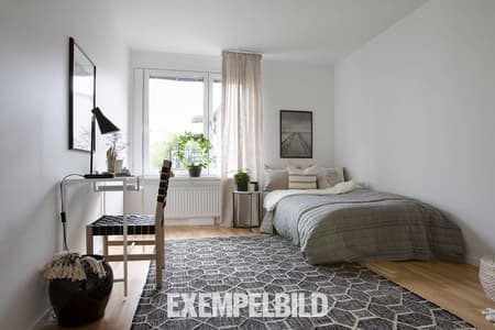 Lägenhet 1 - Gäst- och arbetsrum - Arbetsplats och säng - HEM - Exempelbild.jpg