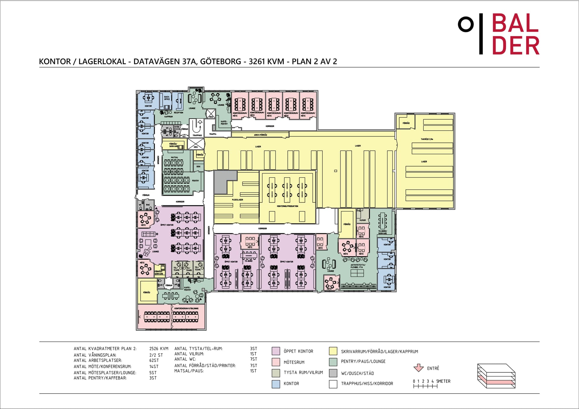 KONTOR - LAGERLOKAL - DATAVÄGEN 37A, GÖTEBORG - 3261 KVM - PLAN 2 AV 2.jpg