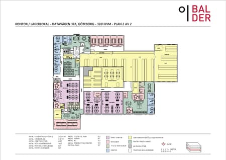 KONTOR - LAGERLOKAL - DATAVÄGEN 37A, GÖTEBORG - 3261 KVM - PLAN 2 AV 2.jpg