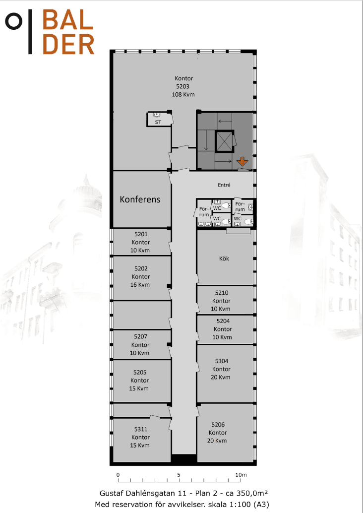 Gustaf dalensgatan planritning kontorshotell plan 2.png