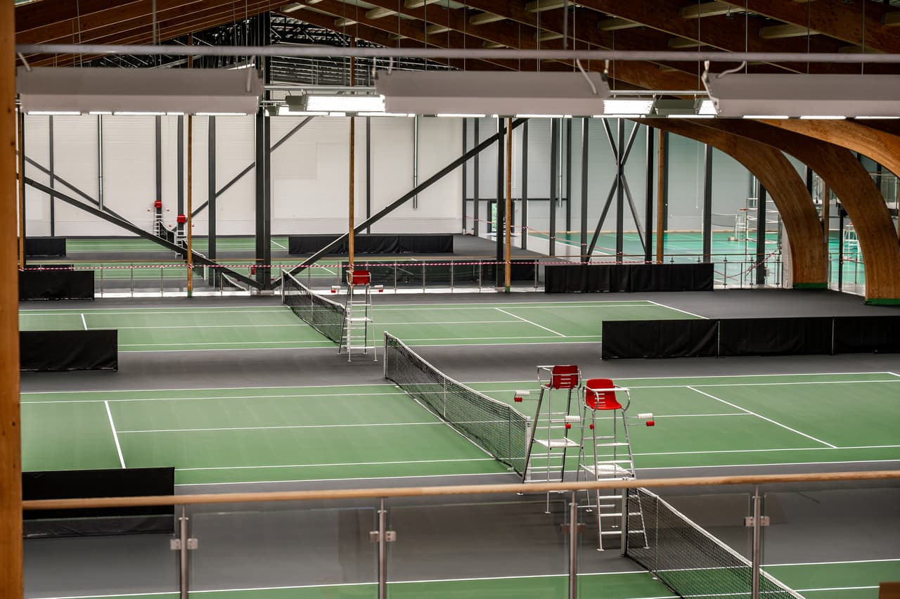 Tennisbanor i Baldershallen