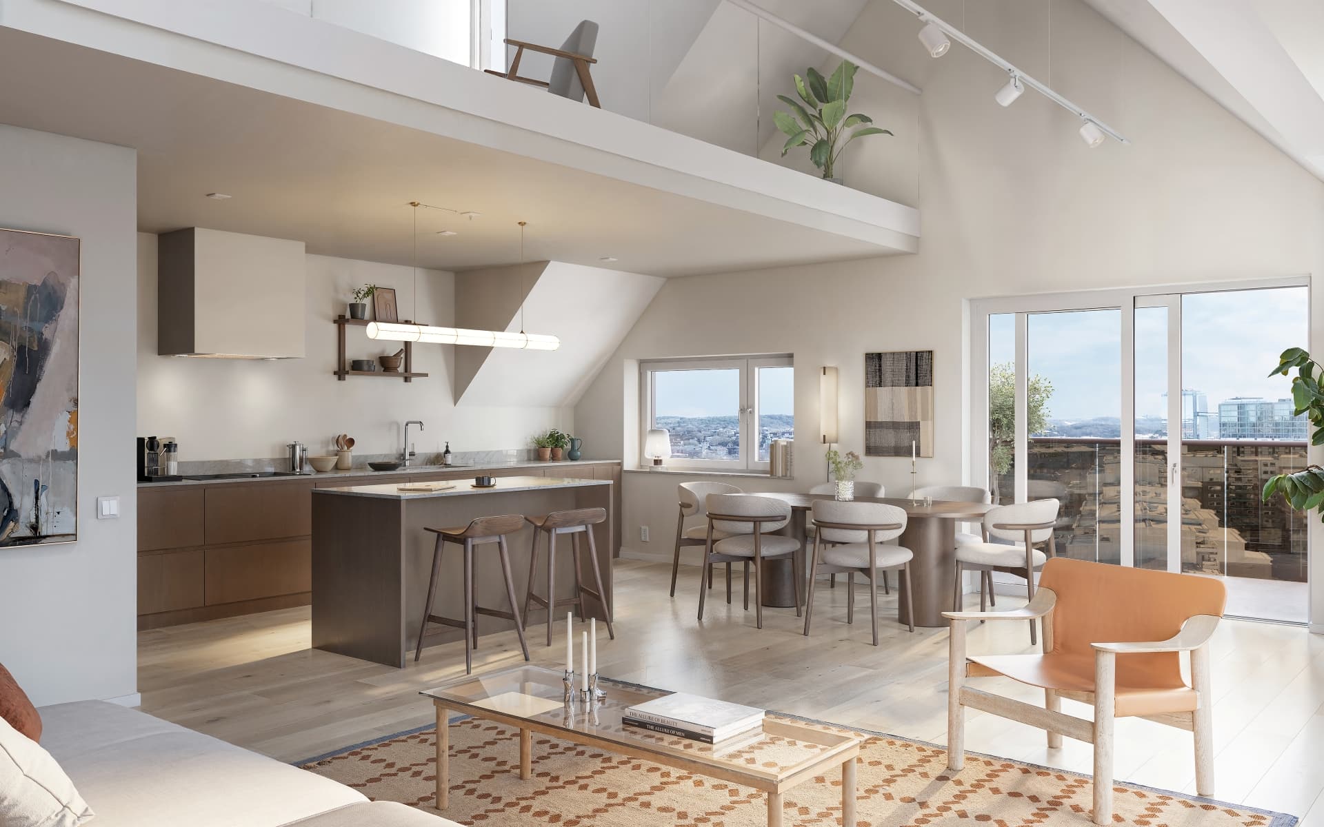 112801 Vardagsrum mot kök och etage.jpg